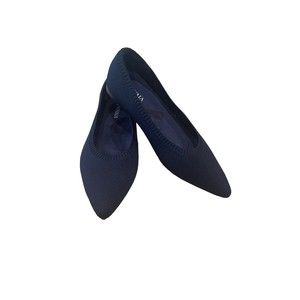 NEW Vivaia Womens Ballet Flats Aria 5 EU 38 US 7-7.5 Navy Blue Washable Travel